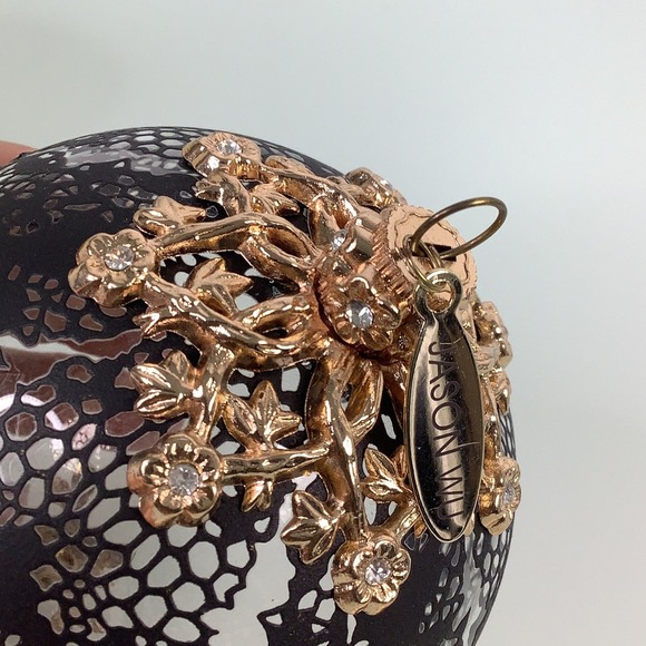 Jason Wu Jing Jang Glass Ornaments Raised lace with crystals EUC - Picture 8 of 9